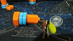 Double Threaded Bolt + Keychain Hidden Stash Box 3D Printer Model