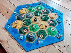 Catan Frame Border With Harbor Tiles (base Game And Seafarers) 3D Printer Model