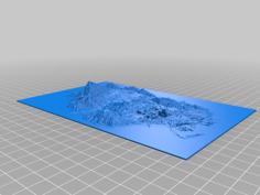 GTA V Topographic Map 3D Printer Model