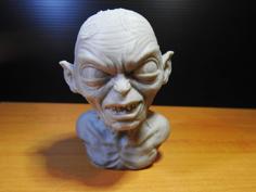 Golum Bust, From Lord Of The Rings 3D Printer Model