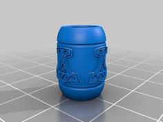 Mjolnir Spherocylinder Beard Bead 3D Printer Model