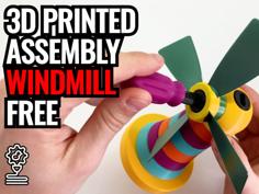 3d Print Ready Assembly Toy Windmill 3D Printer Model