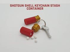 Shotgun Shell Keychain Stash Container 3D Printer Model