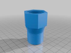 Garden Hose Check Valve Coupler / Backflow Preventer 3D Printer Model