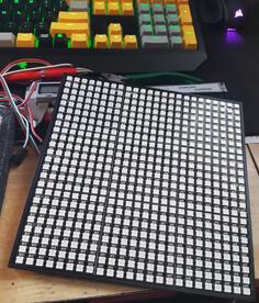 Frame For Nine 8×8 LED Matrix Modules For WLED Or Other Projects 3D Printer Model