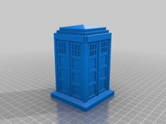 Parametric Tardis With LED Hole 3D Printer Model