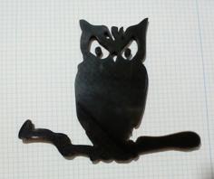 Owl Silhouette, Silueta Buho 3D Printer Model