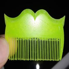 Moustache Comb 3D Printer Model