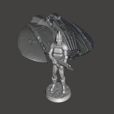 28mm Cylon Space Raider Centurion Miniature 3D Printer Model