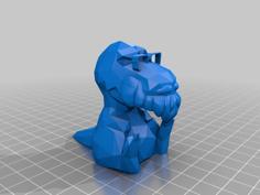 Dino Low Polly With Beard And Glasses 3D Printer Model