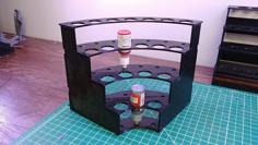 Modular Hobby Paint Rack – Inside Corner 3D Printer Model