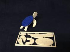 Sea Turtle Kit Card 3D Printer Model