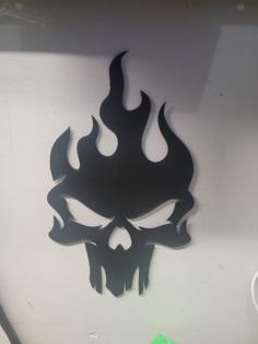 Fire Skull Wall Decor 3D Printer Model