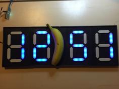 7-Segment NeoPixel Clock 3D Printer Model