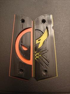 1911_pistol_grips_deadpool_wolverine 3D Printer Model