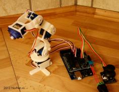 Micro Robot Arm (9g Micro Servo) See Video 3D Printer Model