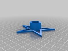 Pentagram Candle Holder V1 3D Printer Model