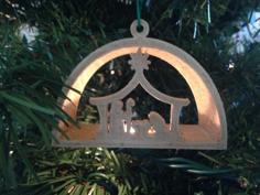 Nativity Manger Ornament 3D Printer Model