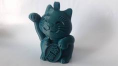 Maneki Neko Cat Keychain ( MP Select Mini Cat ) 3D Printer Model