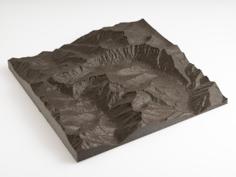 Trinity Alps Maps 3D Printer Model