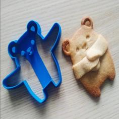 Cute Hugging Bear Cookie Cutter 3D Printer Model