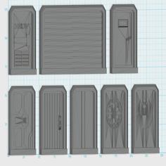 Star Wars Legion Bunker Door Greebles 3D Printer Model