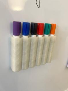 Magnetic Whiteboard Pen Holder 6 Piece 3D Printer Model