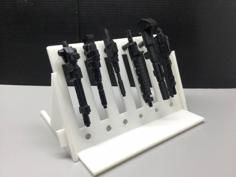 Transformer 5mm Weapons Rack 3D Printer Model