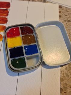 Paint Palette Insert For Altoids Smalls Tin 3D Printer Model