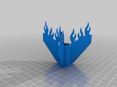 Rocket Flame Tail Fins 3D Printer Model