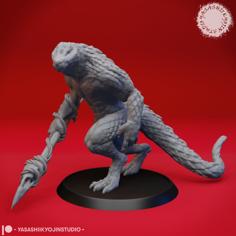 Lizardfolk – Tabletop Miniature 3D Printer Model