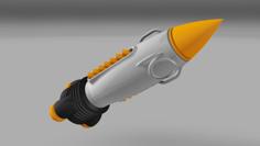 Retro Rocket Ship 3D Printer Model