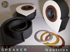 Back Horn Speaker V3.0 Nautilus – Bluetooth, Active, Passive 3D Printer Model