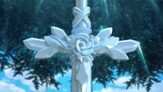 Sword Art Online: Alicization – Eugeo Blue Rose Sword 1:1 Assembly (Normal Size) With Shield 3D Printer Model