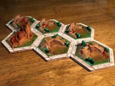 Catan Brick Variants For Dakanzla 2.0 Magnetic Base Set 3D Printer Model