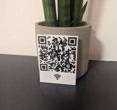 Scannable Wi-Fi QR Code Card (Fully Configurable Using Customizer) 3D Printer Model