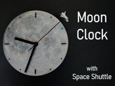 Moon Clock (Glows In The Dark) 3D Printer Model