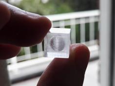 Mini Transparent Printing Test Cube With Embedded Sphere 3D Printer Model