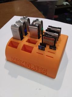 “Memories” SD, Micro-SD & Thumb Drive Memory Card Caddy/Holder 3D Printer Model