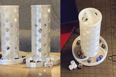 Dice Tower – Triple Helix / Spiral With Dice Tray 3D Printer Model