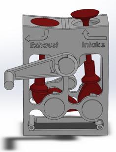 Single Underhead Cam 3D Printer Model