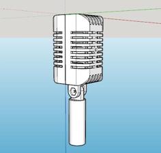 Vintage Mic (Beefier) 3D Printer Model