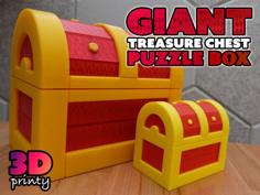 Giant Treasure Chest Puzzle Box 3D Printer Model