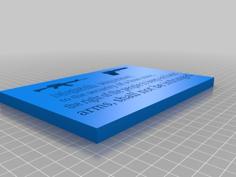 2nd Amendment Sign 3D Printer Model