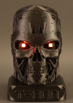 Electrified Terminator With LED Eyes 3D Printer Model