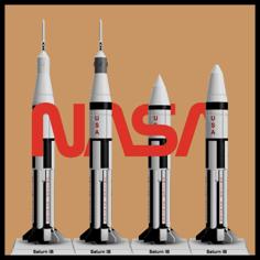 1:200 Saturn IB 3D Printer Model