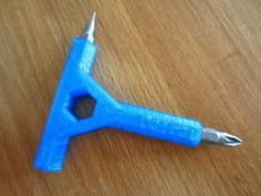 Parametric Bit Holder Screwdriver 3D Printer Model