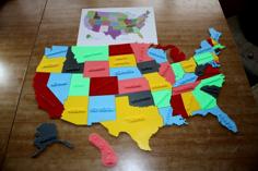 Map USA Puzzle 3D Printer Model