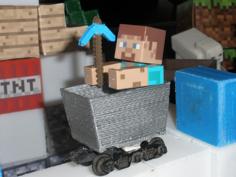 Mine Cart For Minecraft Toy Figures 3D Printer Model