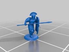 Roman Legionnaire (See Description!) – Fighting Stance – Spear And Shield 3D Printer Model